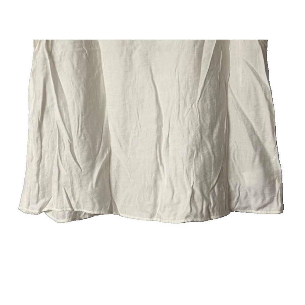 NWT Ann Taylor Womens Short Sleeve White Pullover Top Blouse Shirt Size Large - Picture 10 of 10